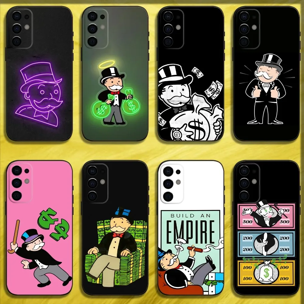 

Dollar Alec Monopoly Man Phone Case For Samsung S24,S21,S22,S23,S30,Ultra,S20,Plus,Fe,Lite,Note,10,9,5G Black Soft Shell