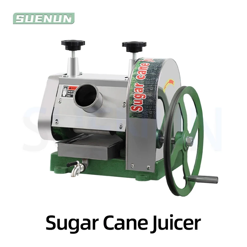 Commercial Sugarcane Juicer Manual Stainless Steel Desktop Sugarcane Bagasse Juice Separator Juicer Sugar Cane Machine Crusher