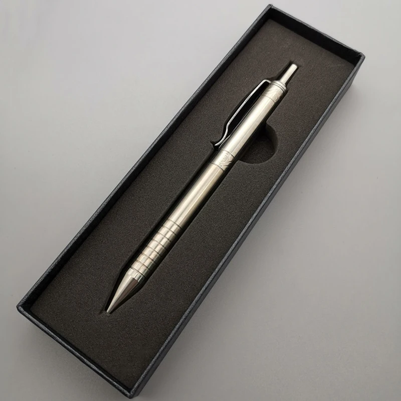 

2 Pieces As a Set Sale Push-type TC4 Titanium Alloy Signature Pen Metal Business Gift Pen