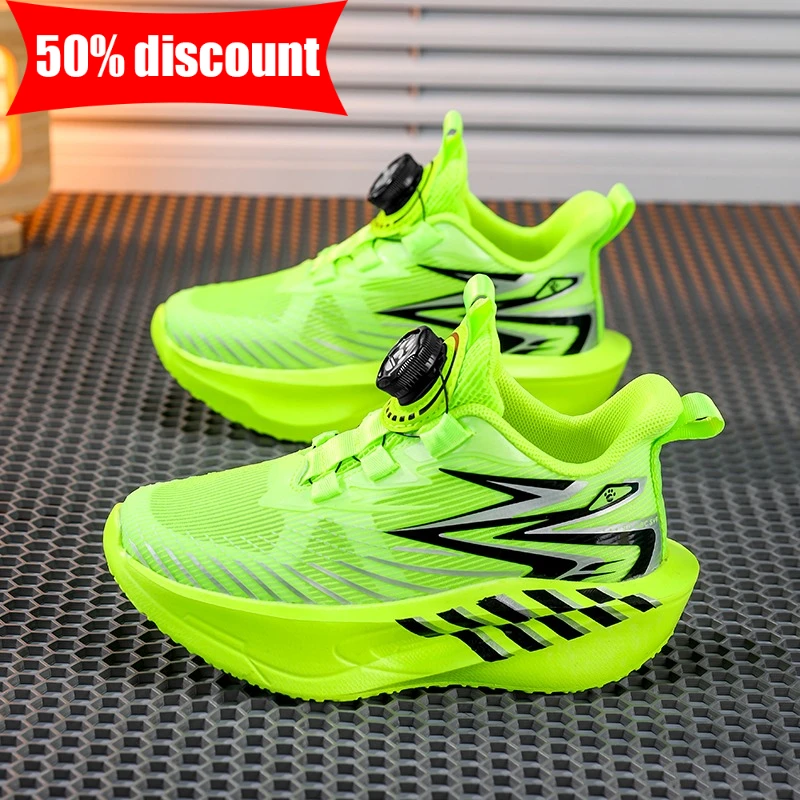 

Childrens Sports Shoes School Training Match Shock-absorbing Rebound Running Shoes Mesh Comfort Soft Sole Boys Casual Sneakers