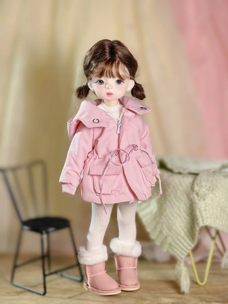 BJD-Ensembles de vêtements de remplacement pour filles, manteau en duvet de beurre, jouet Kiev illage bricolage, cadeau d'anniversaire pour enfants, jeu de simulation, accessoires en herbe, 1/6