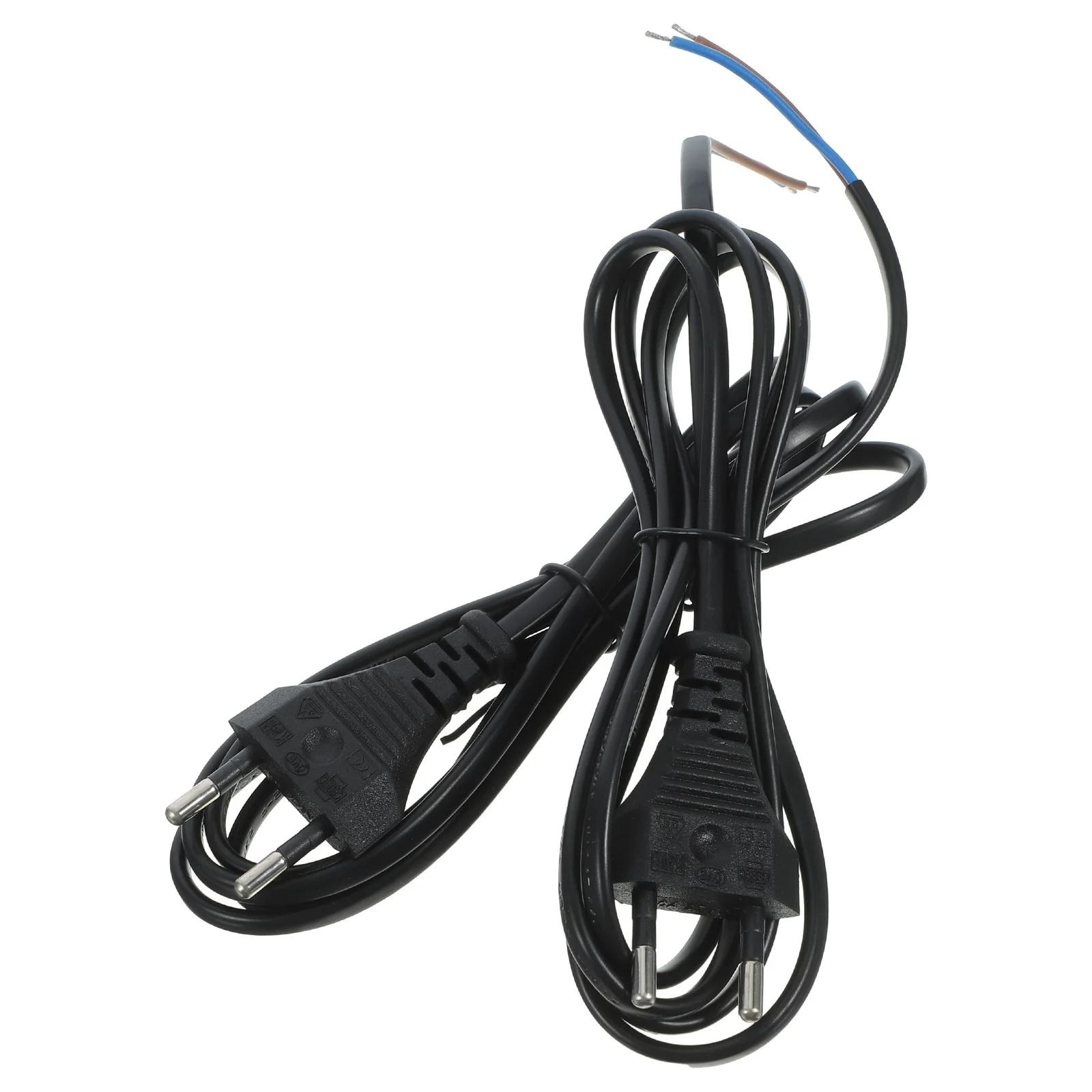 

2Pcs Power Cord European Standard Plug Two Core Copper Wire Appliance Extension Cord 5 Meter Flame Retardant PVC Cable for Home