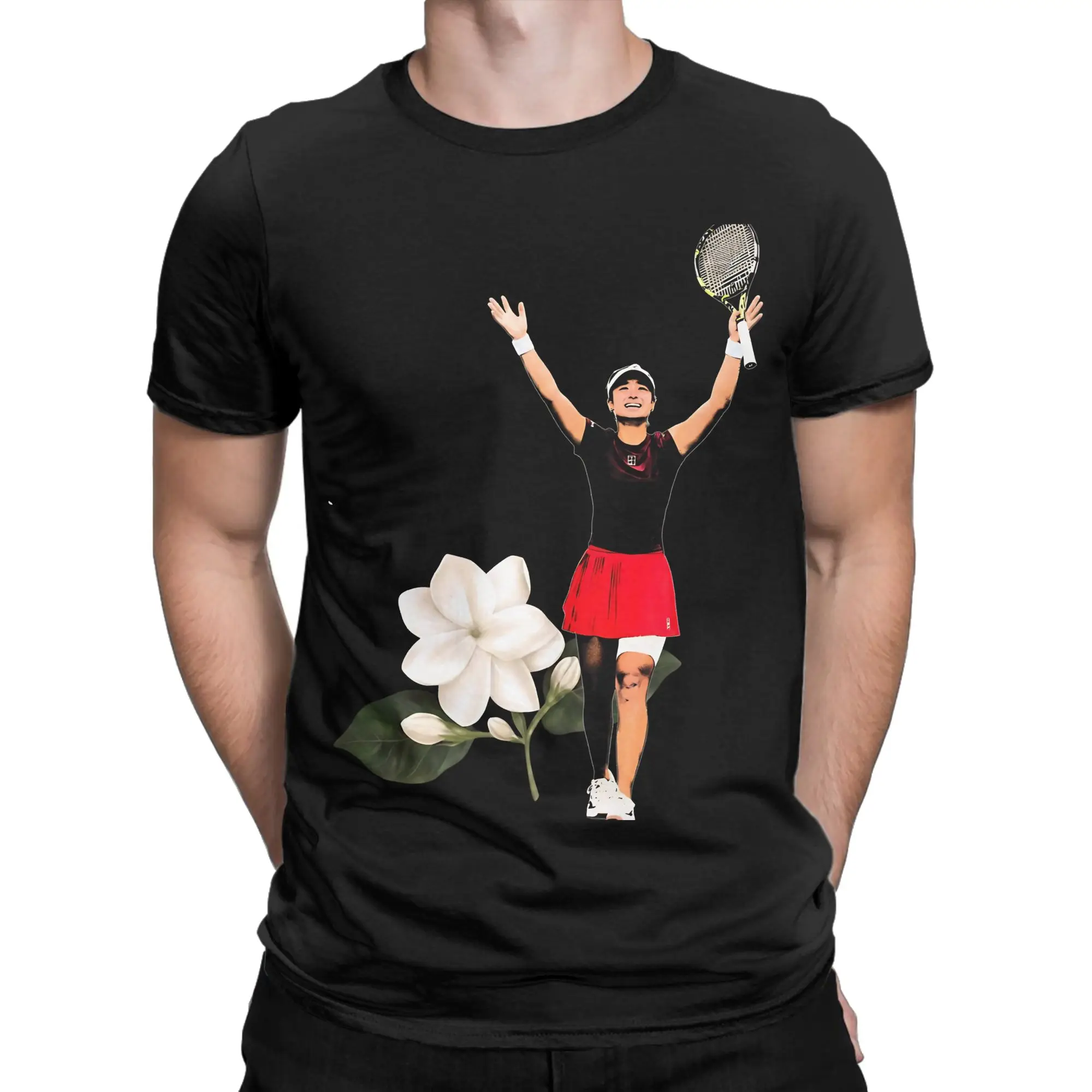 Harajuku T Shirt Alexandra Eala Victory Pose Jasmine 100 Cotton T Shirts  Hip Hop Tshirt for Men Summer Y2K Short Sleeve Clothes