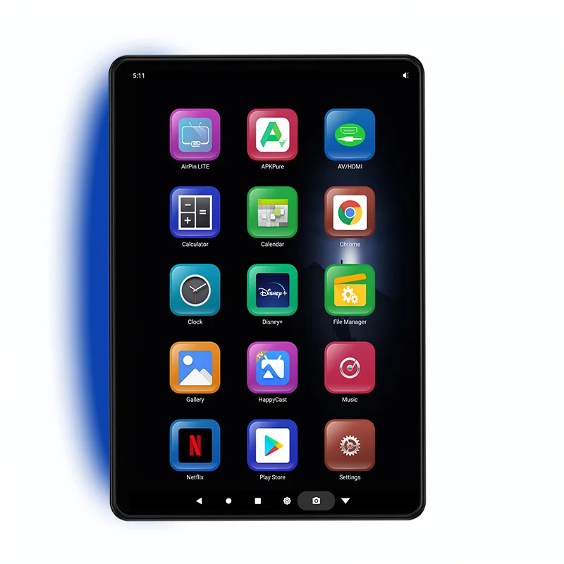 Monitor per poggiatesta Schermo IPS curvo 2,5D da 13,5 pollici Monitor Android girevole