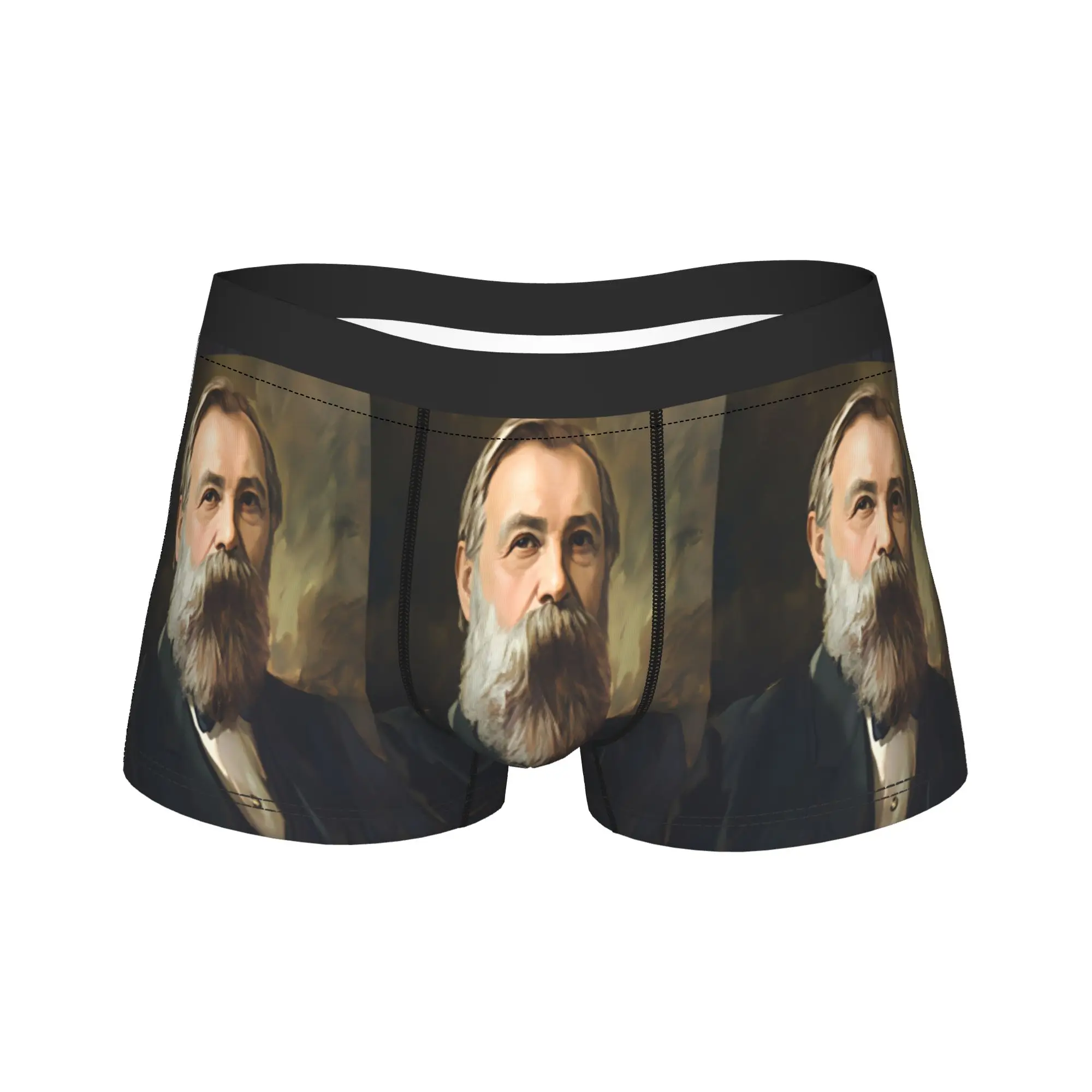 Ropa interior Karl Marx Engels y Lenin, calzoncillos cómodos, pantalones cortos personalizados DIY, calzoncillos para hombre, calzoncillos Boxer de talla grande