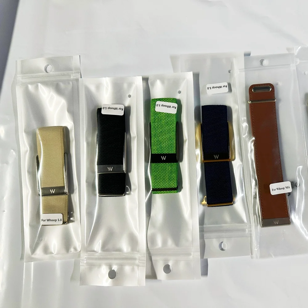 

Suitable for Whoop 5.0 Mg Gold Silver Black Metal Wristband Strap W Logo Leather Nylon Woven Elastic Sports Replacement Strap