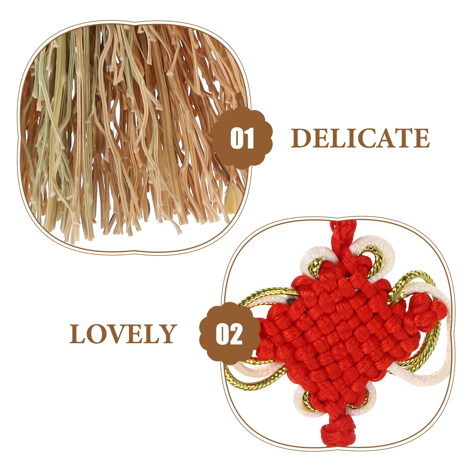 

Festival Broom Decor Chinese Style Broom Adornment for Party Home Yard Decoration Welcoming Guests Party Decorations