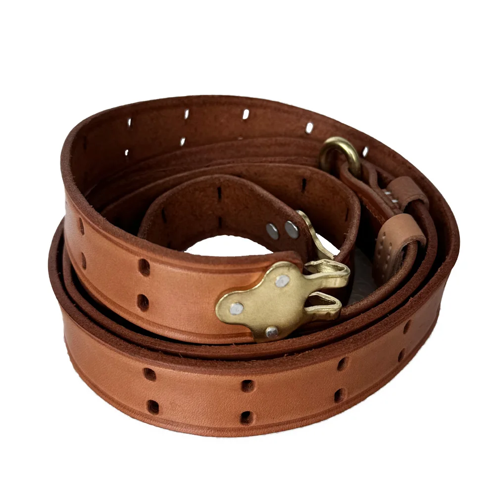 WW2 M1907 Outdoor Tactical Garland Belt,Outdoor Belt Pure Leather Replica, US Man Belt WWII Equip