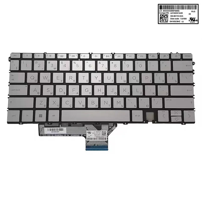 RU/SP/LA/FR/UK/TW Layout Language Replacement Backlight Keyboard Compatible For HP Spectre x360 14-ef 14-ef1047nr 14-ef0068tu 14