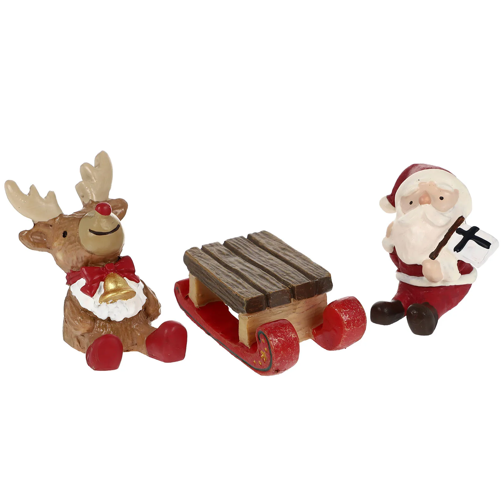 

3Pcs Christmas Decor Resin Ornament Microlandschaft Decor Miniature Ornaments Good Quality Environmentally Friendly