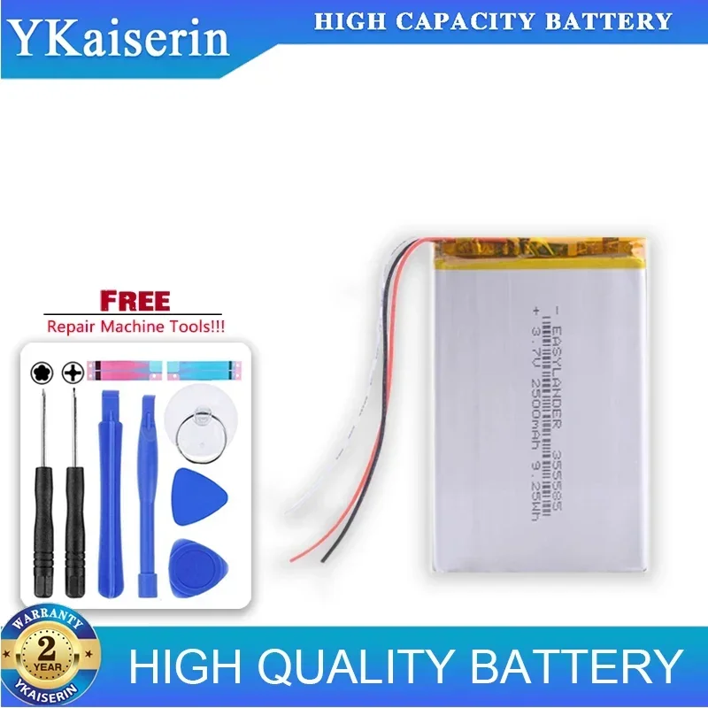 2500mAh Replacement Battery 355586 S11ND018A E-book for ONYX BBA10 355585 power bank For psp DVR 305585