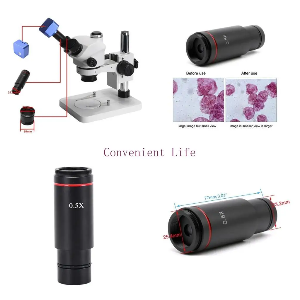 

L1EE 0,5x C Mount Lins Adapter для цифровой камеры тринокулярный стерео микроскоп