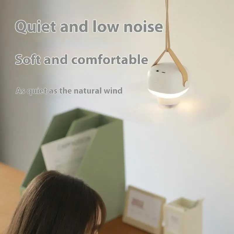 Kipas Langit-langit Pencahayaan Remote Control Nirkabel Kipas Listrik Lampu Malam Portabel Gantung Kecil Asrama Samping Tempat Tidur USB
