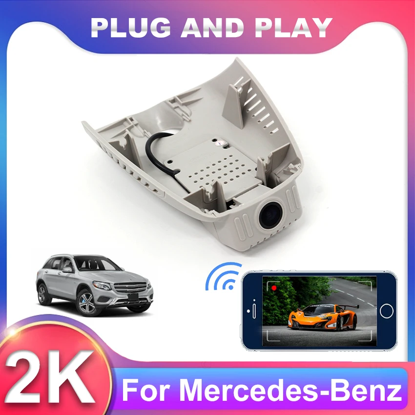 

For Mercedes-Benz MB GLC X253 glc300 glc350e glc260L 2017~2022 Plug and Play Wifi Car DVR 2K Dash Cam Driving Recorder Cameras