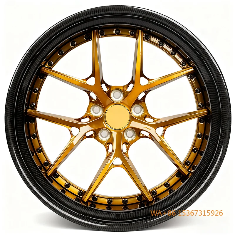 

Deep Dish Polish Chrome Gold 2 Piece 3 Piece Forged Wheel 5X112 5x114.3 15-24 Inch Aluminum Alloy Forged Wheels for