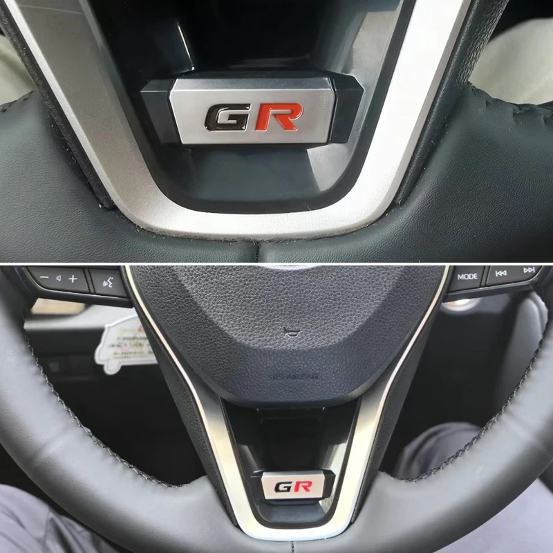 For Toyota GR Corolla 2019-2021 RAV4 2020 Car Interior Decoration Steering Wheel Panel Sequins Cover Bottom Trim Sticker Styling view 4