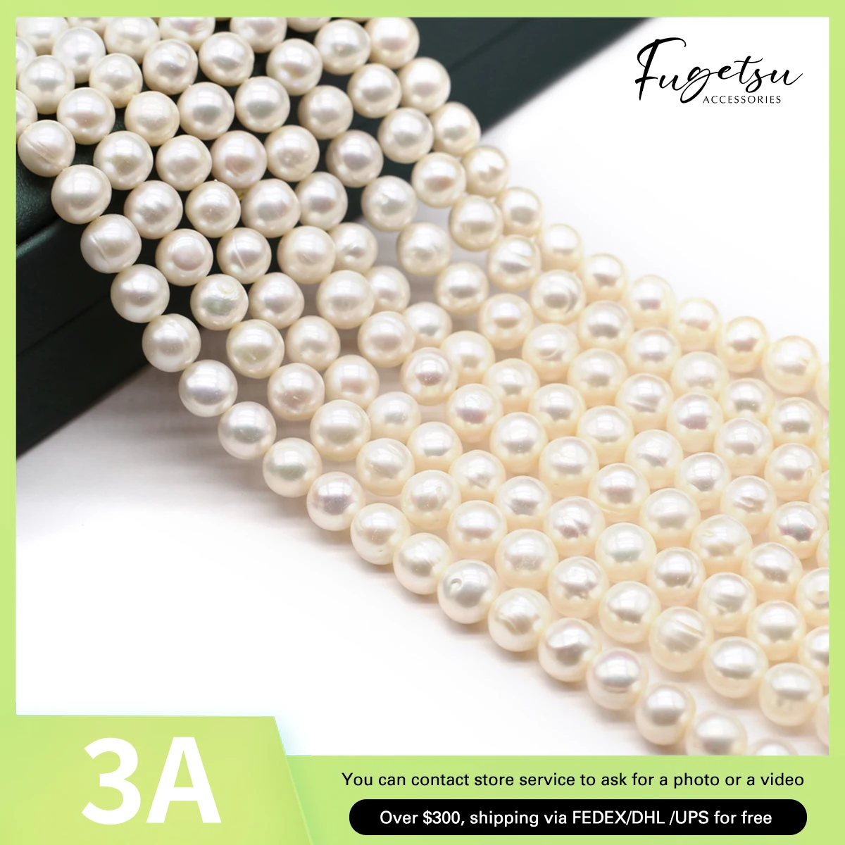 

1string 8-9mm Natural Freshwater Pearl Round High Quality Beads Charms for DIY Women Men Necklace Jewelry Making Accessories