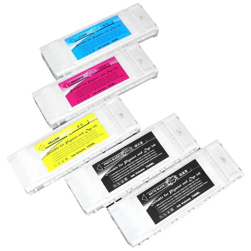 Compatible for Epson T3000 T5000 T7000 T3200 T5200 T7200 Printer With pigment, T6941 T6942 T6943 T6944 T6945 ink cartridge 700ML
