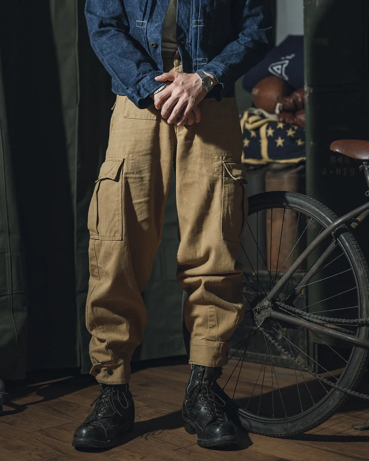 

2025 Non Stock Belgian M64 Modified Pants Men Cargo Trousers Motorcycle Rider Breeches