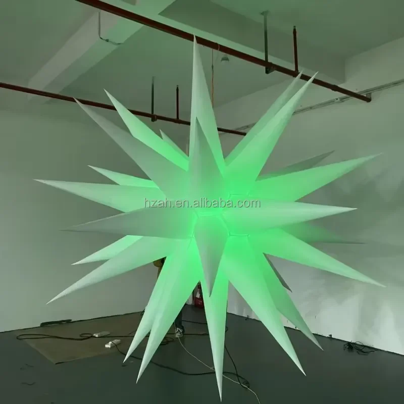 Giant Handheld Star Shape Inflatable Balloon Custom Size Polyester Taffeta Durable Easy Install Outdoor Advertising