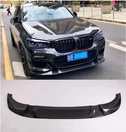 For BMW X3 G01 G08 X4 G02 3D Style Real Carbon Fiber Front Bumper Lip Spoiler Splitters