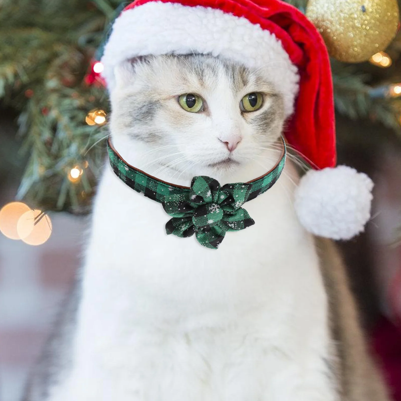 

Dog Collar Adjustable Holiday Cat Pet Chain Ring Collars for Party Plastic Cats Small
