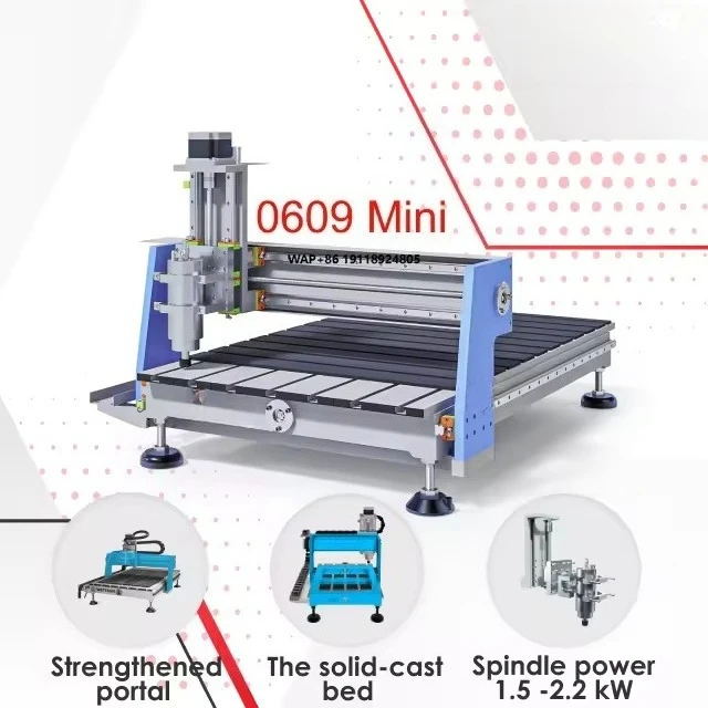 

1.5kw 2.2kw 3d Engraving 6090 Mini Cnc Router Milling Machine for Wood Soft Metal Carving Engraver Router Woodworking