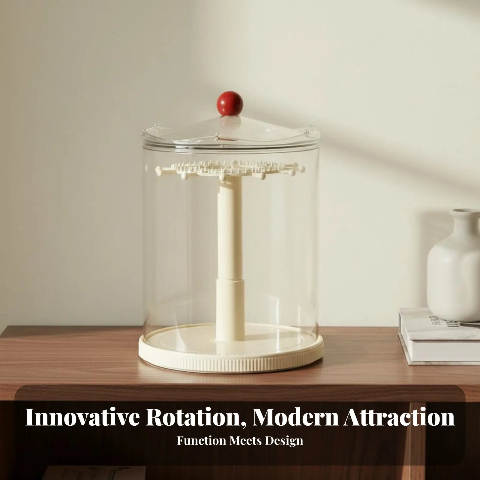 Unseen Box Storage Rotating Display 360° Rotation Rotating Display Stand Rotating Doll Display Stand Transparent Design