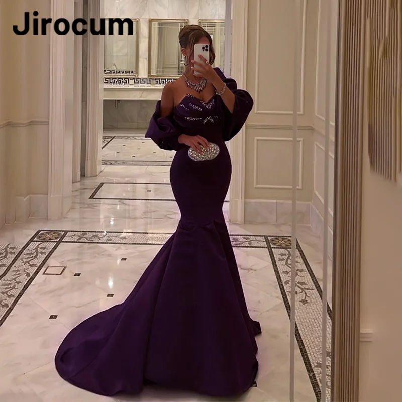 

Jirocum Elegant Mermaid Vintage Prom Dress Women's Beaded Sweetheart Party Evening Gown Floor Length 2024 Special Occasion Gowns