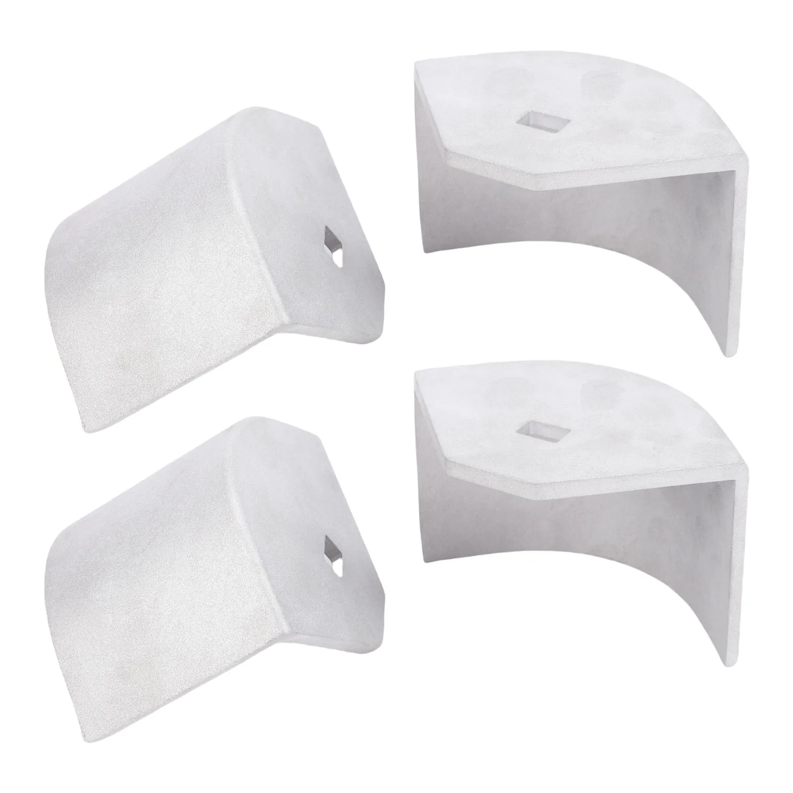 

4PCS Pontoon Boat Aluminum Corner Cap for 90° Rounded Corner 2-1/2in-2-5/8in Height 4-1/16in-4-3/16in Top Diagonal Length