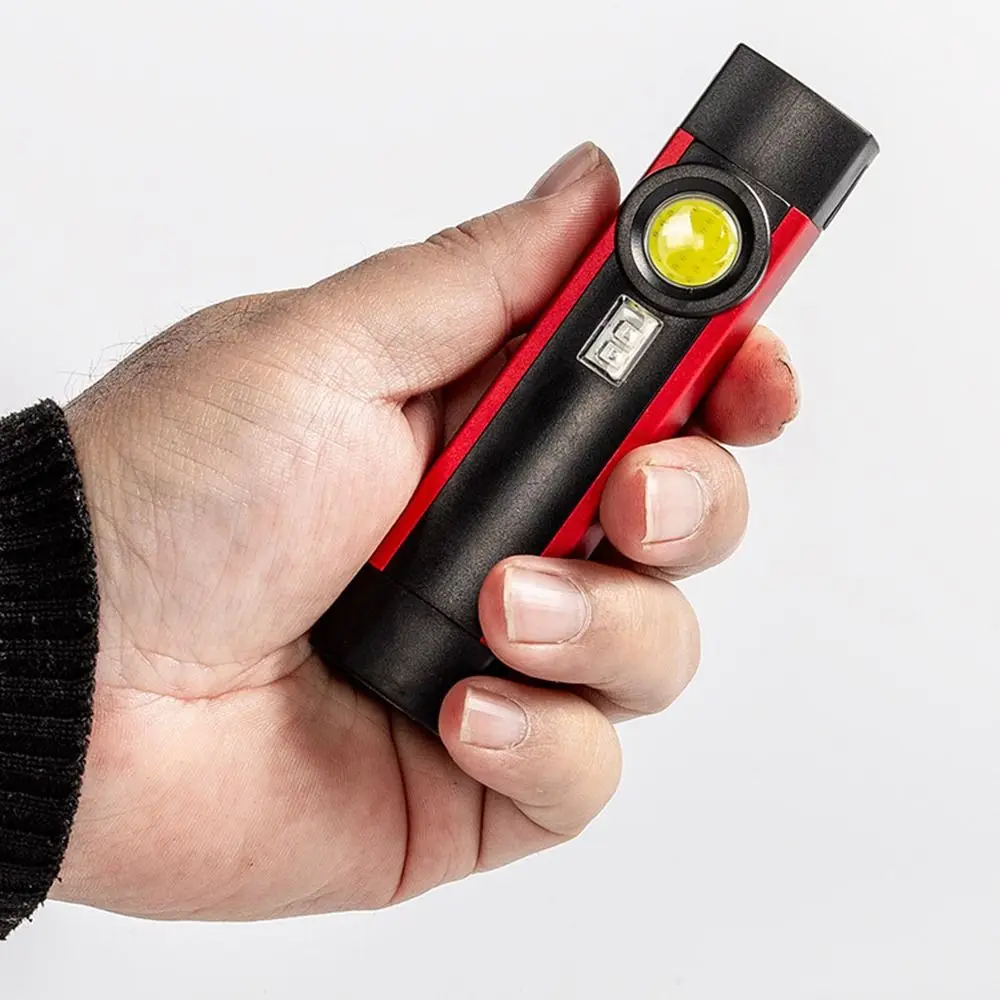 Ma Magneticgnetic Powerful Work Light Red / White Light Multi-purpose COB LED Flashlight USB Rechargeable 5-speed Repair Light