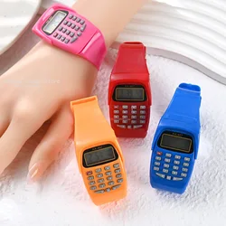 Nueva calculadora electrónica para niños, reloj de pulsera con teclado multiusos y fecha de silicona, reloj de pulsera con calculadora electrónica
