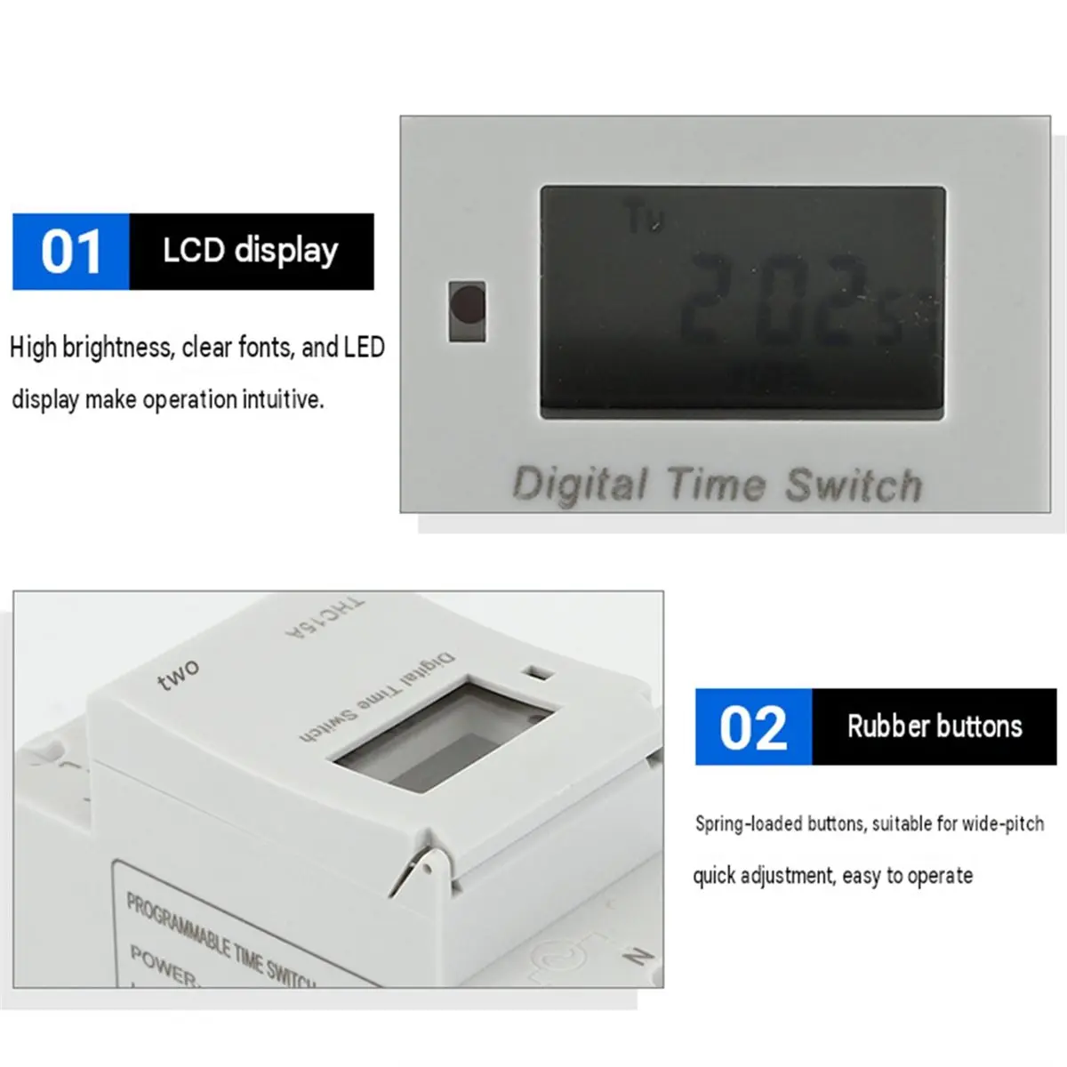 AC 110-220V Programmable Digital TIME SWITCH Relay Timer for Automation