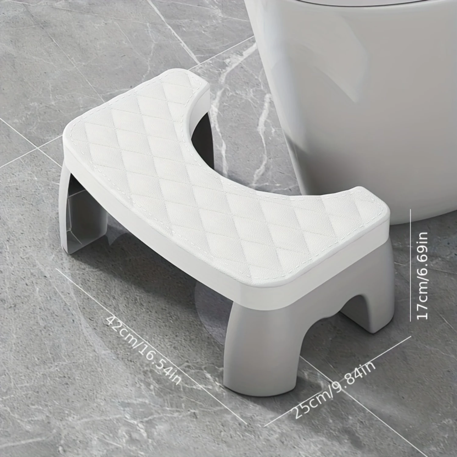 

1pc Plastic Squatty Potty Toilet Assistance Steps - Non-Slip Adult Bathroom Stool for Natural Squat Position and Comfort