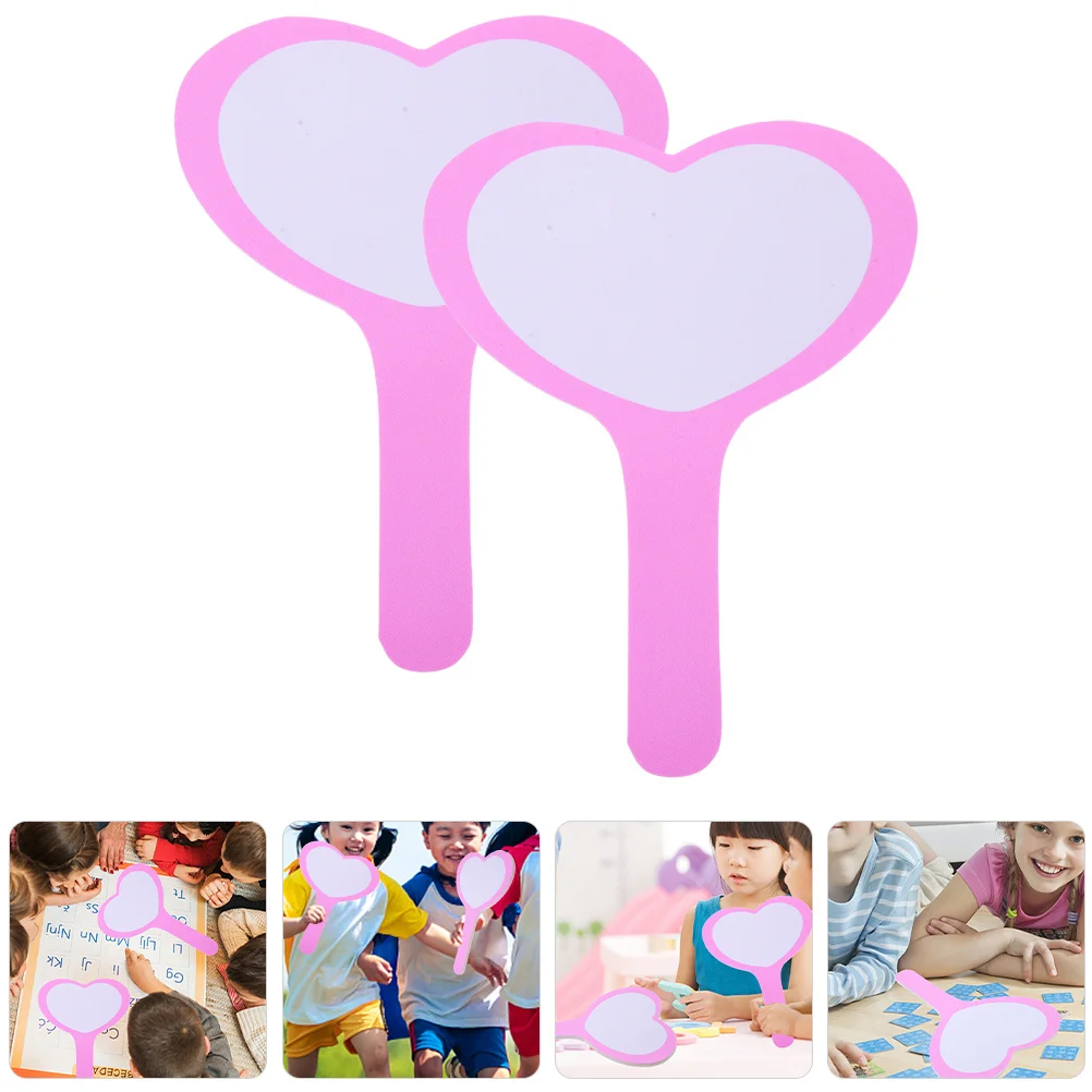 

2 Pcs Scoreboard Erasable Whiteboard Hand Blank Paddles for Auction Violet Voting Student