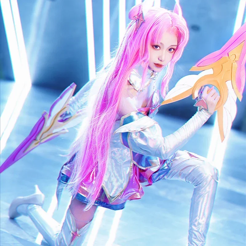 LOL Star Guardian Kaisa Cosplay Costume Game LOL Kaisa Cosplay Outfit Fullsets LOL Character Cos Costume with Headwear