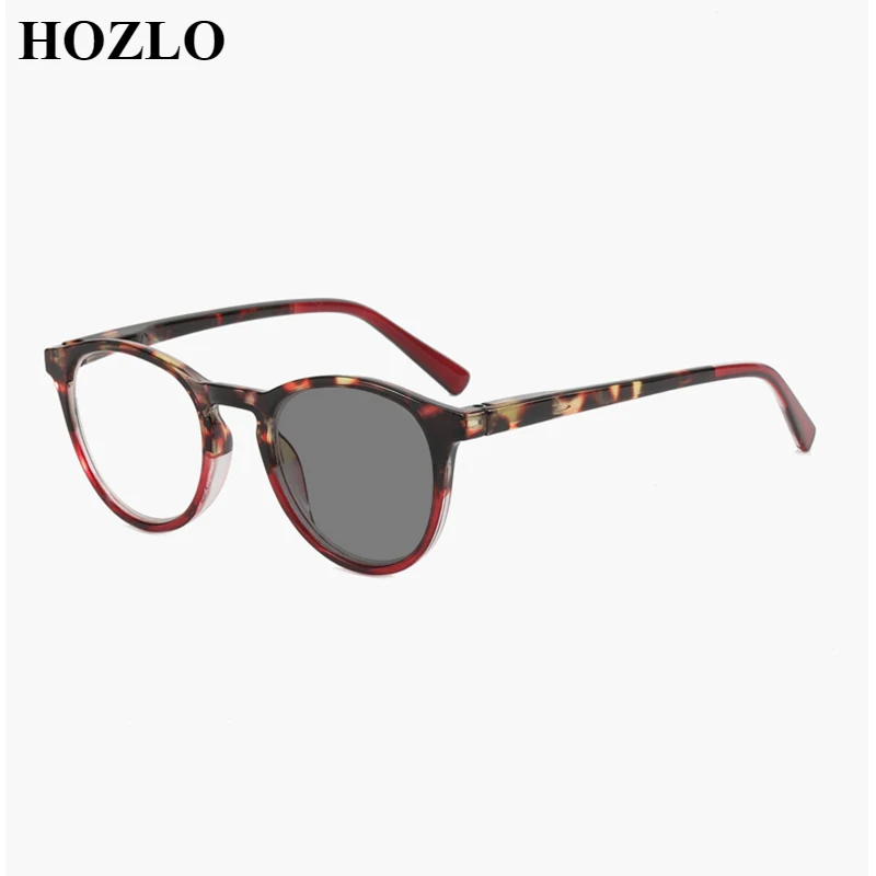 

Women Retro Round Photochromic Reading Sun Glasses Female Leopard Presbyopic Farsighted Hyperopia Spectacles Custom Prescription