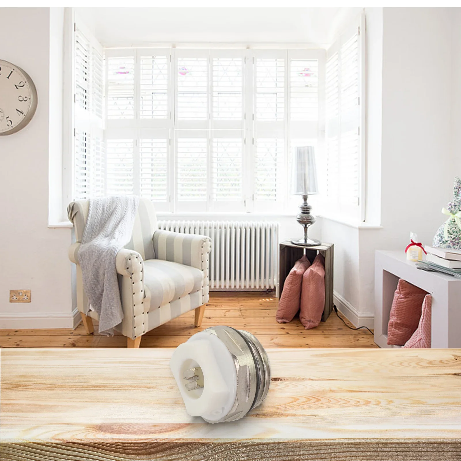 Chrome Finish Air Vent Radiator Valve Adjustable Discharge Nozzle Energy-saving Manual Directional Vent Reduce System Noise