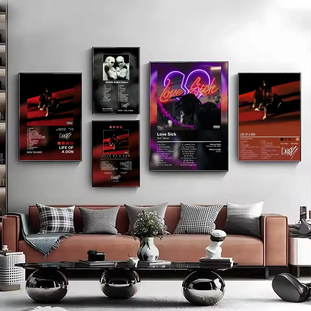 Rapper Don Toliver Painting Calligraphy Stylish Canvas Poster Wall Art for Living Room Bedroom Cafe Office Home Decor Gift
