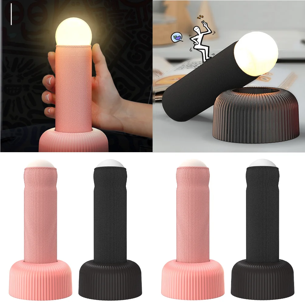 2-1PC Desk Lamps for Adults Teens Babies Penis Shaped Bedside Lamp Hand-pull Table Lamp Nursery Nightlight for Home Decoration