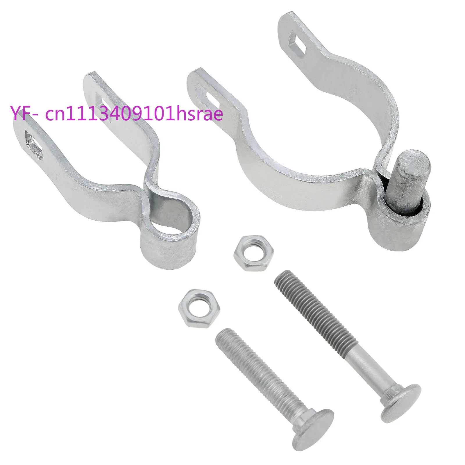 1-3/8 x 2-3/8 Fence Gate Hinges Heavy Duty Chain Link Fence Post Hinge Male Female Hinge Set for Outdoor Garden Fence Gate