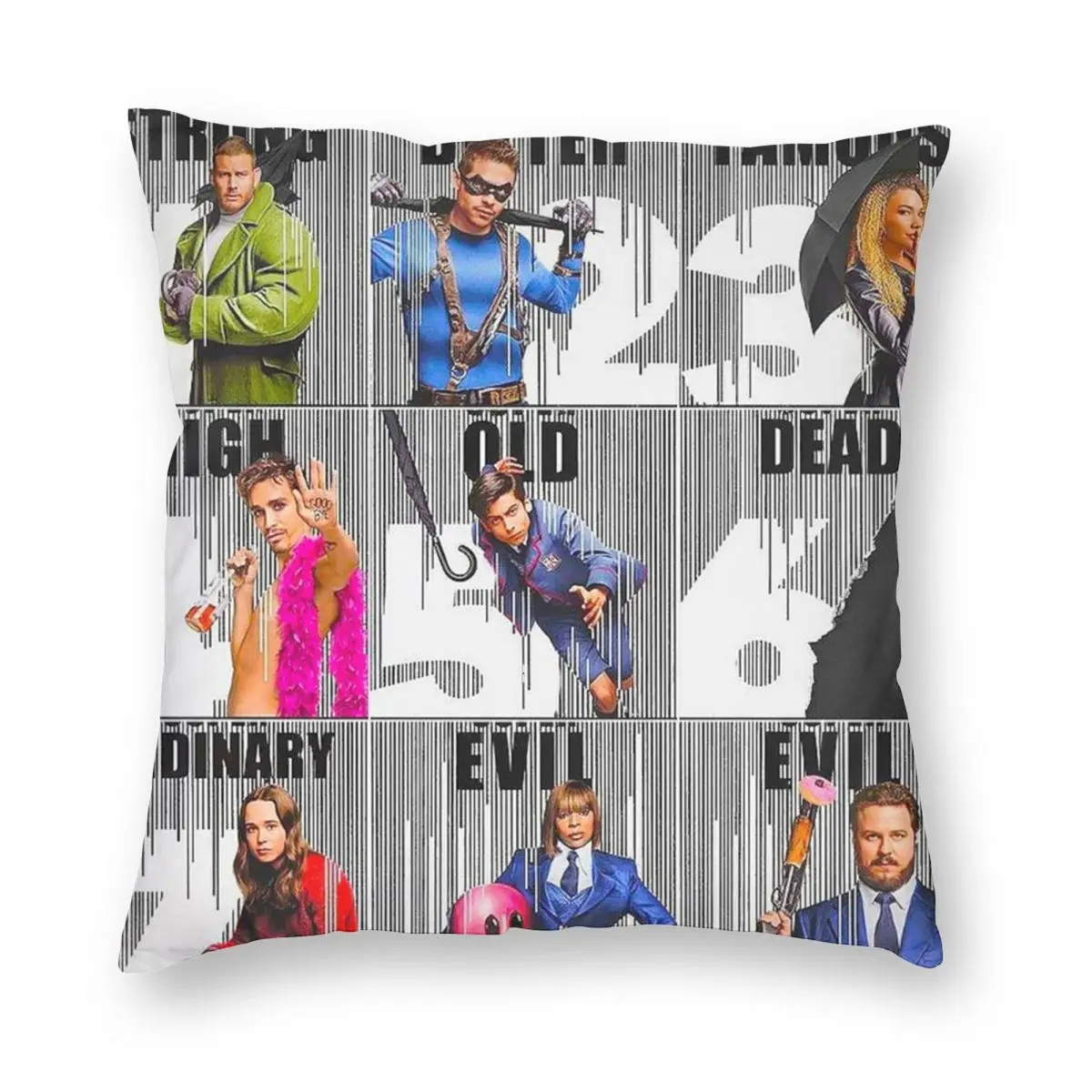 The Umbrella Academy Members Pillowcase Printed Polyester Cushion Cover Decorations Number Five Pillow Case Cover 40X40cm