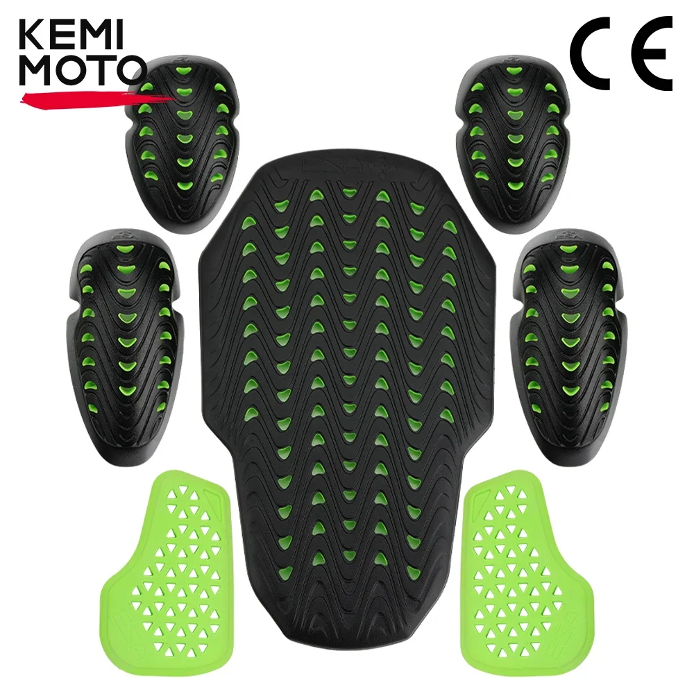 

Motorcycle Riding Jacket CE Protective Guards 7Pcs Set Back Armor Elbow Shoulder Pads Security Certification Anti Impact Gear