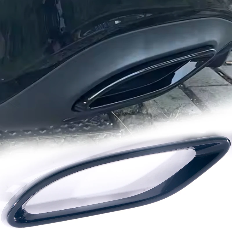 Tail Pipe Frame Replacement Exhaust Muffler Tip Chrome Black Cover Trims For Mercedes A/B/C/E/CLS/GLC/W177/W205/W213/X253/C257