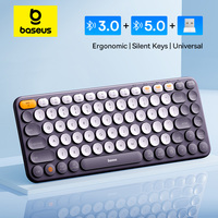 Baseus K01 Bluetooth Wireless Keyboard for MacBook for iPad Air Pro PC Tablet Laptop 84 Key Slim Three Mode 2.4G Silent Keyboard