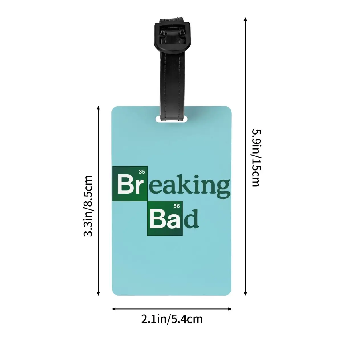 Étiquette de bagage personnalisée Breaking Bad avec carte de visite, couverture de confidentialité, étiquette d'identification pour sac de voyage, valise