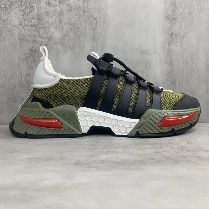 

Новинка 2023 года, мужские дышащие кроссовки на платформе с круглым носком, шнурки без завязок, удобная спортивная модная повседневная прогулочная обувь на толстой подошве