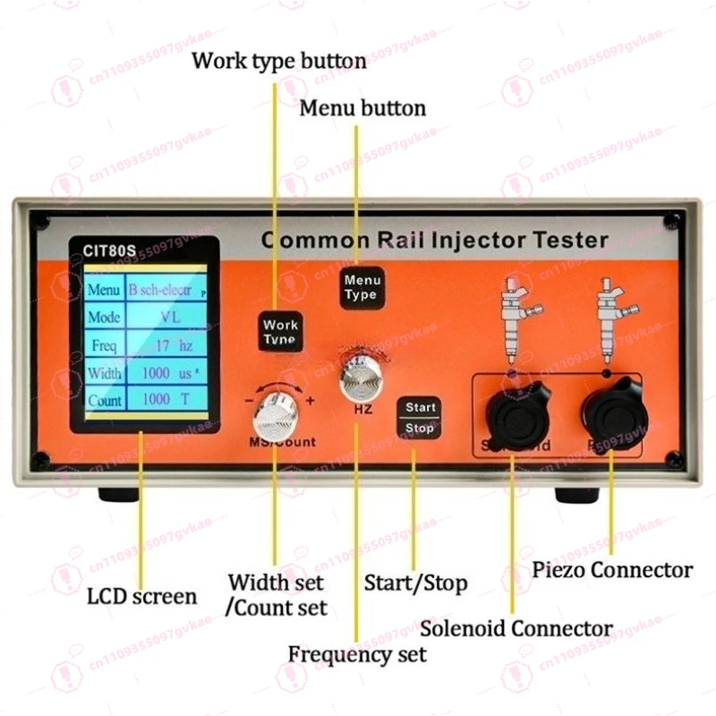 AM-CIT80S CIT800 EFI Common Rail Injector Tester Can Measure Piezoelectric Pulse Pressure S60H Carbon Steel