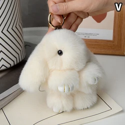 15cm Imitation Otter Rabbit Keychain Rabbit Fur Keychain Pendant Women Bag Car Key Chain Pendant Jewelry Hangings Accessories