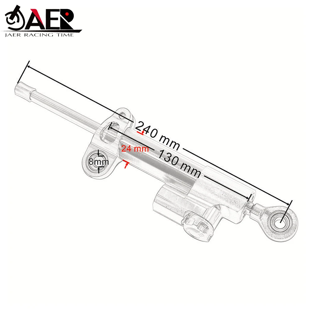 Amortecedor de direção para motocicleta, para yamaha r1 r6 2006-2017, estabilização de controle de segurança com suporte de montagem yzf